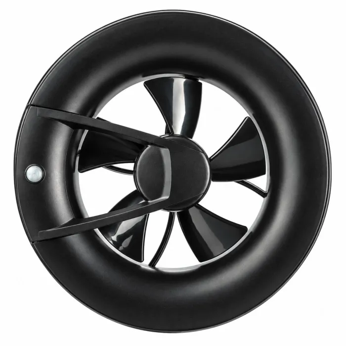 Витяжний інтелектуальний вентилятор Blauberg O2 Black з датчиками, Ø100/125 мм