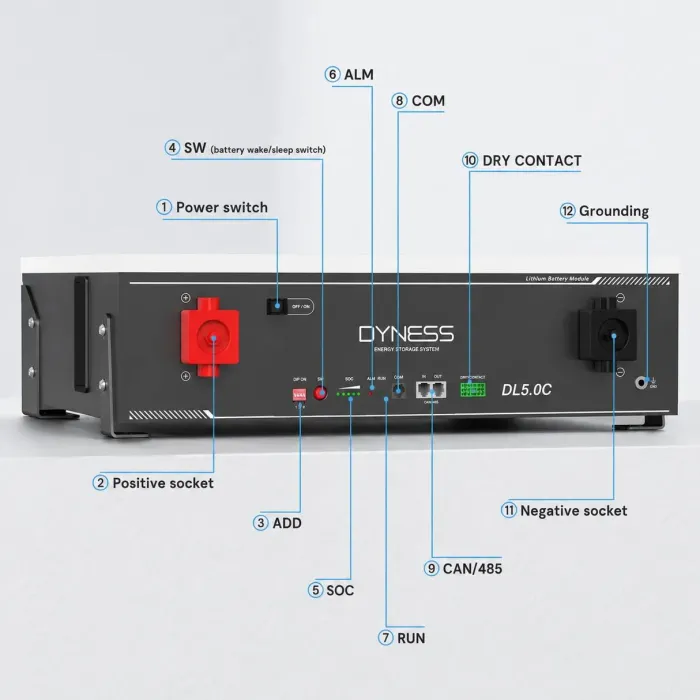 Комплект гібридного живлення Dyness D6.0K-LS 6 кВт + Dyness DL5.0C 5,12 кВт·год