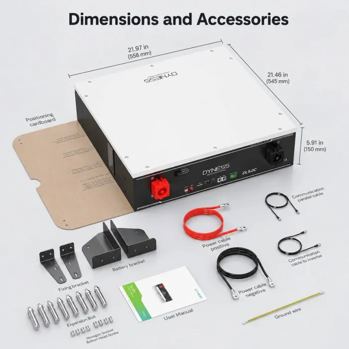 Акумуляторна батарея Dyness DL5.0C 5,12 кВт·год, 51,2 В, 100 А·год, LiFePO4