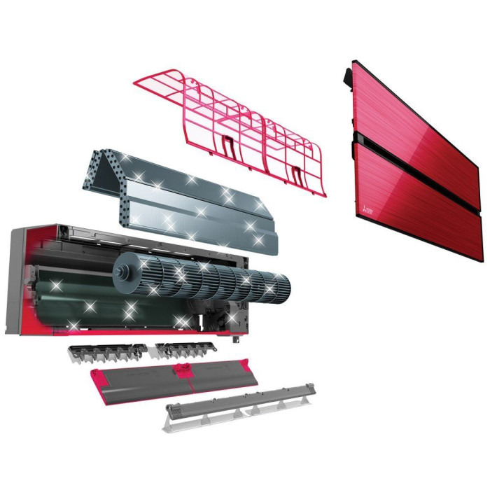 Кондиціонер Mitsubishi Electric PREMIUM INVERTER ZUBADAN (Ruby Red) MSZ-LN25VG2R/MUZ-LN25VGHZ2