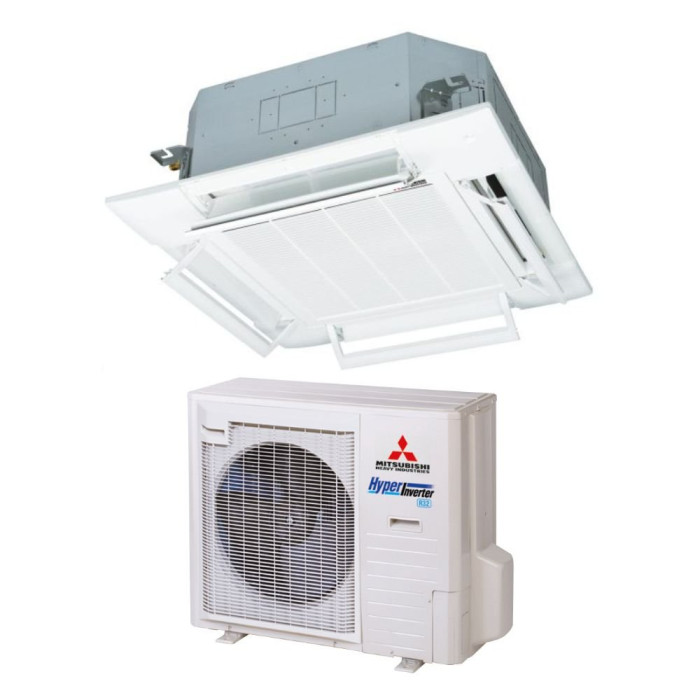 Касетний 4-потоковий кондиціонер Mitsubishi Heavy Standard Inverter FDT100VH/FDC90VNP-W