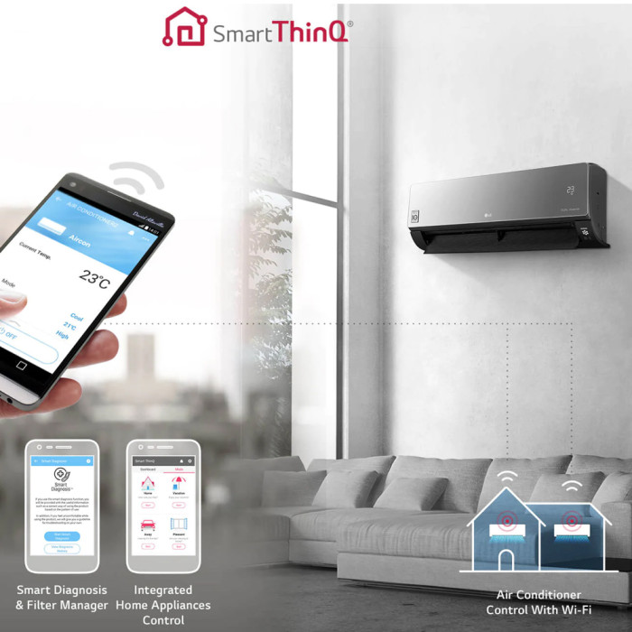 Кондиціонер LG ARTCOOL Mirror Inverter AC12BQ