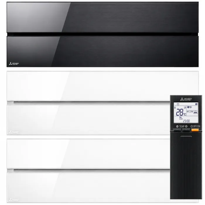 Мультиспліт-система Mitsubishi Electric MXZ-F Premium White+Onyx Black на 3 кімнати (25+25+35) + MXZ-3F68VF